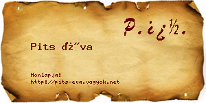 Pits Éva névjegykártya
